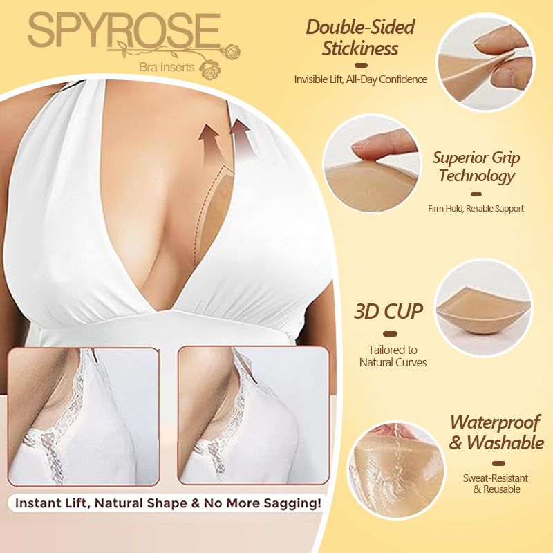 Invisible Push Up Bra Inserts for Large Bust | No Bra Needed Instant Lift Adhesive Pads