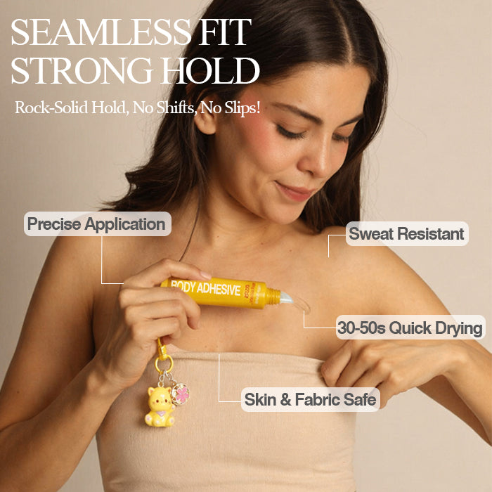 Body Adhesive - Body Glue Long-lasting adhesion, waterproof & sweat-resistant. Easy to remove without residue. Ideal for women's strap dresses, bikinis & other garments as a body adhesive  Bra Womenswear Fashion Clothes