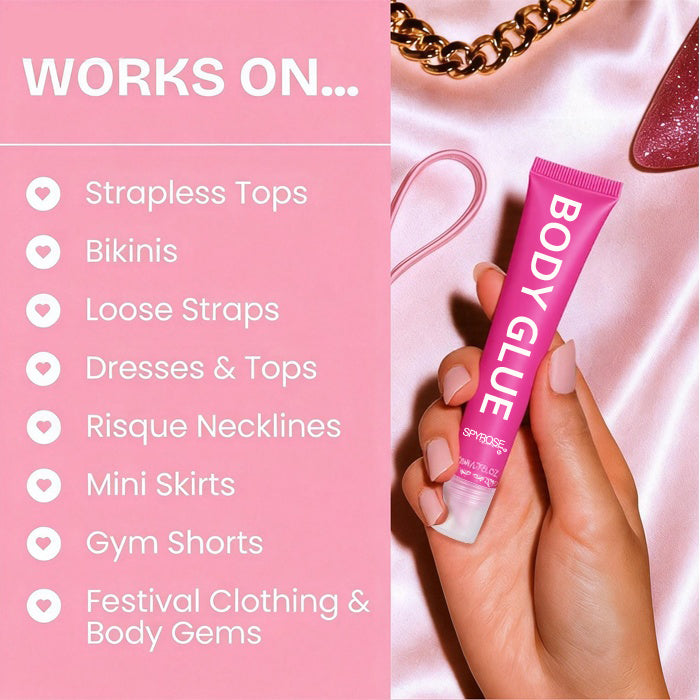 Body Adhesive - Body Glue Long-lasting adhesion, waterproof & sweat-resistant. Easy to remove without residue. Ideal for women's strap dresses, bikinis & other garments as a body adhesive  Bra Womenswear Fashion Clothes