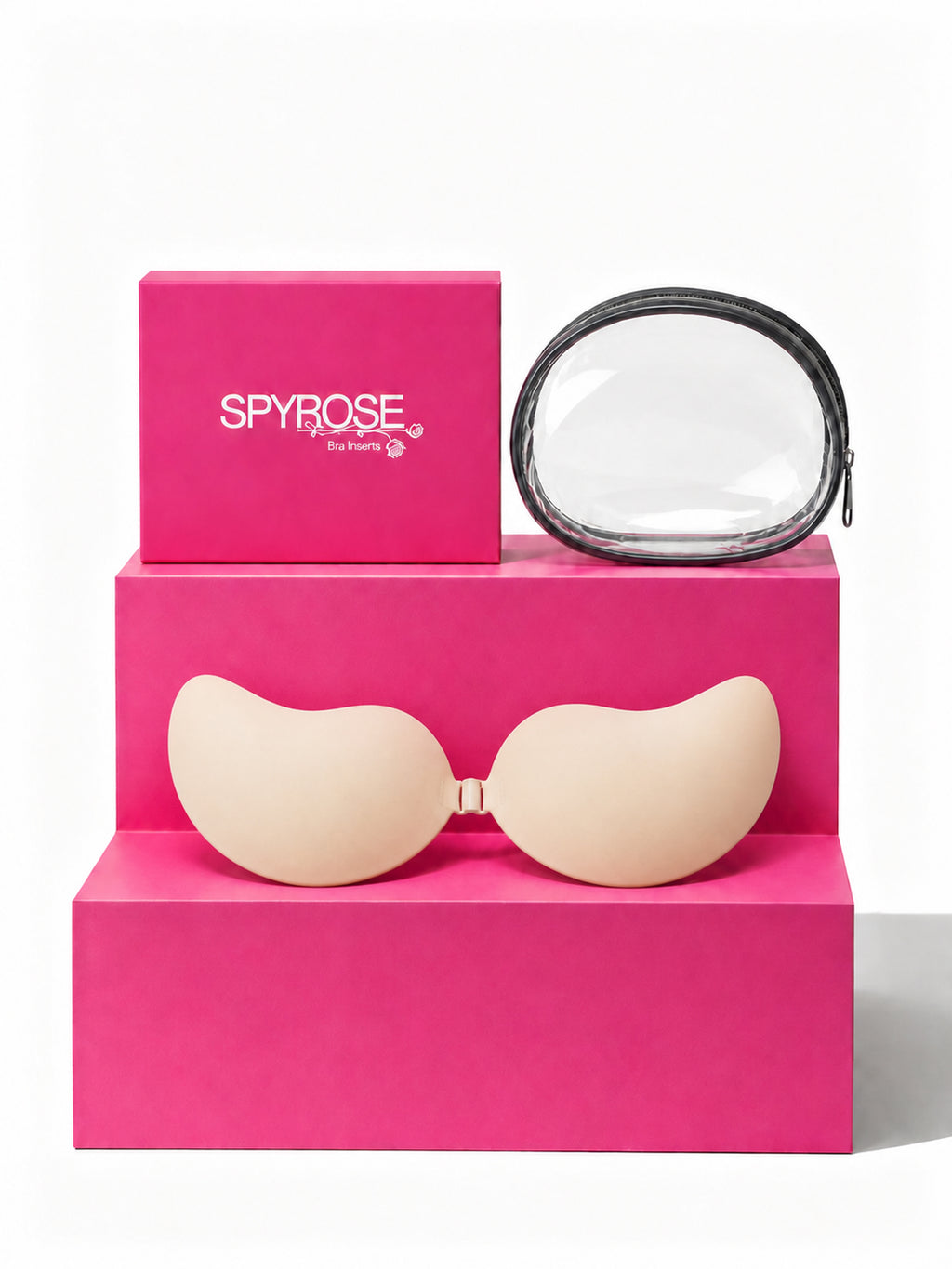 Women's Silicone Nipple Covers - Smooth, Comfortable Adhesive Bra Inserts, Seamless Reusable Strapless Sticky Bra, Breathable Lightweight Elegant Casual Accessory for Backless Dresses, Low Cut Tops, Everyday Wear