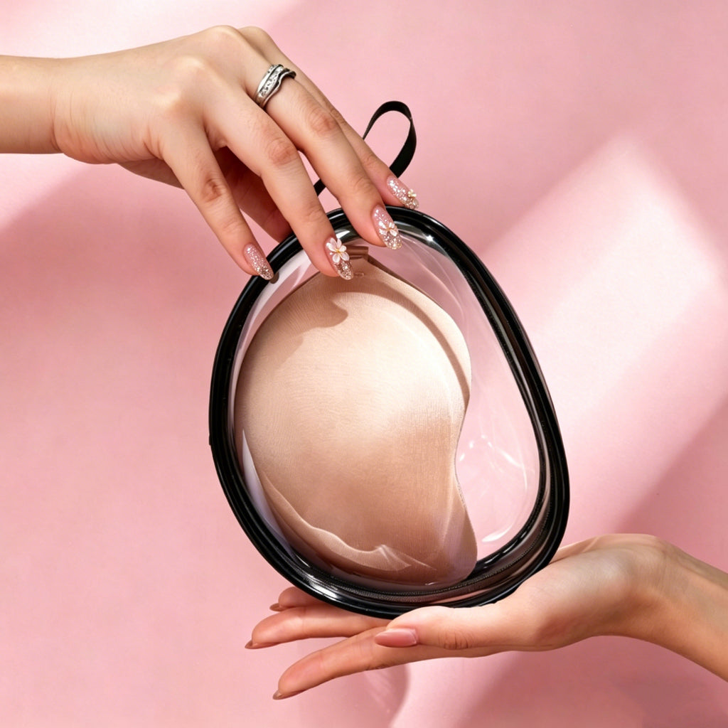 Women's Silicone Nipple Covers - Smooth, Comfortable Adhesive Bra Inserts, Seamless Reusable Strapless Sticky Bra, Breathable Lightweight Elegant Casual Accessory for Backless Dresses, Low Cut Tops, Everyday Wear
