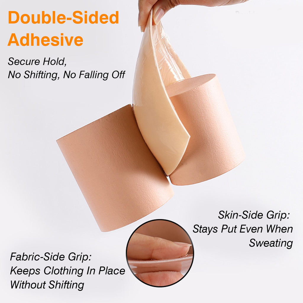 Sticky Bra Inserts for Women - Instant 2 Cup Size Lift Effect, Ultra Boost Push Up Inserts, Double-Sided Adhesive Fashion Bra Inserts, Fuller Bust Look & Outfit Enhancer for Dresses, Bikinis, Tops & Strapless Bras