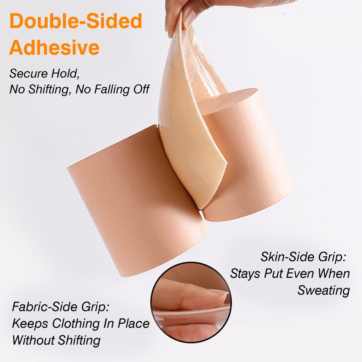 Sticky Bra Inserts for Women - Instant 2 Cup Size Lift Effect, Ultra Boost Push Up Inserts, Double-Sided Adhesive Fashion Bra Inserts, Fuller Bust Look & Outfit Enhancer for Dresses, Bikinis, Tops & Strapless Bras